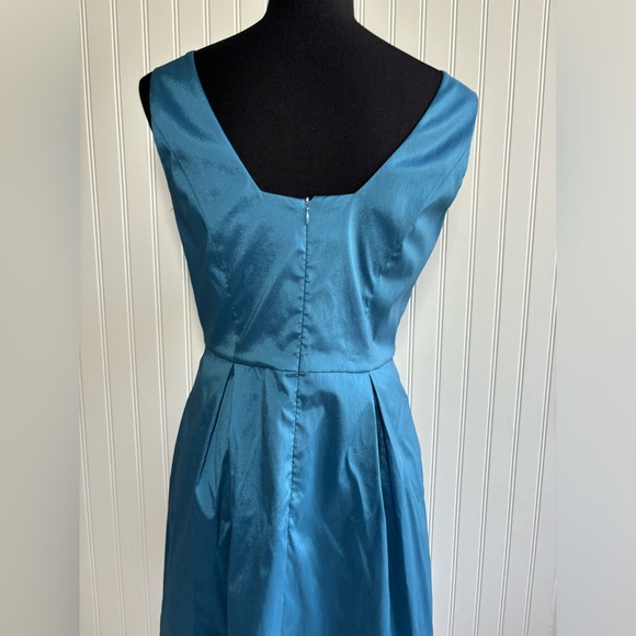 J Taylor Dress Sleeveless Dress Cocktail Bridesmaid Peacock Blue Lined Size 6 - Picture 7 of 16